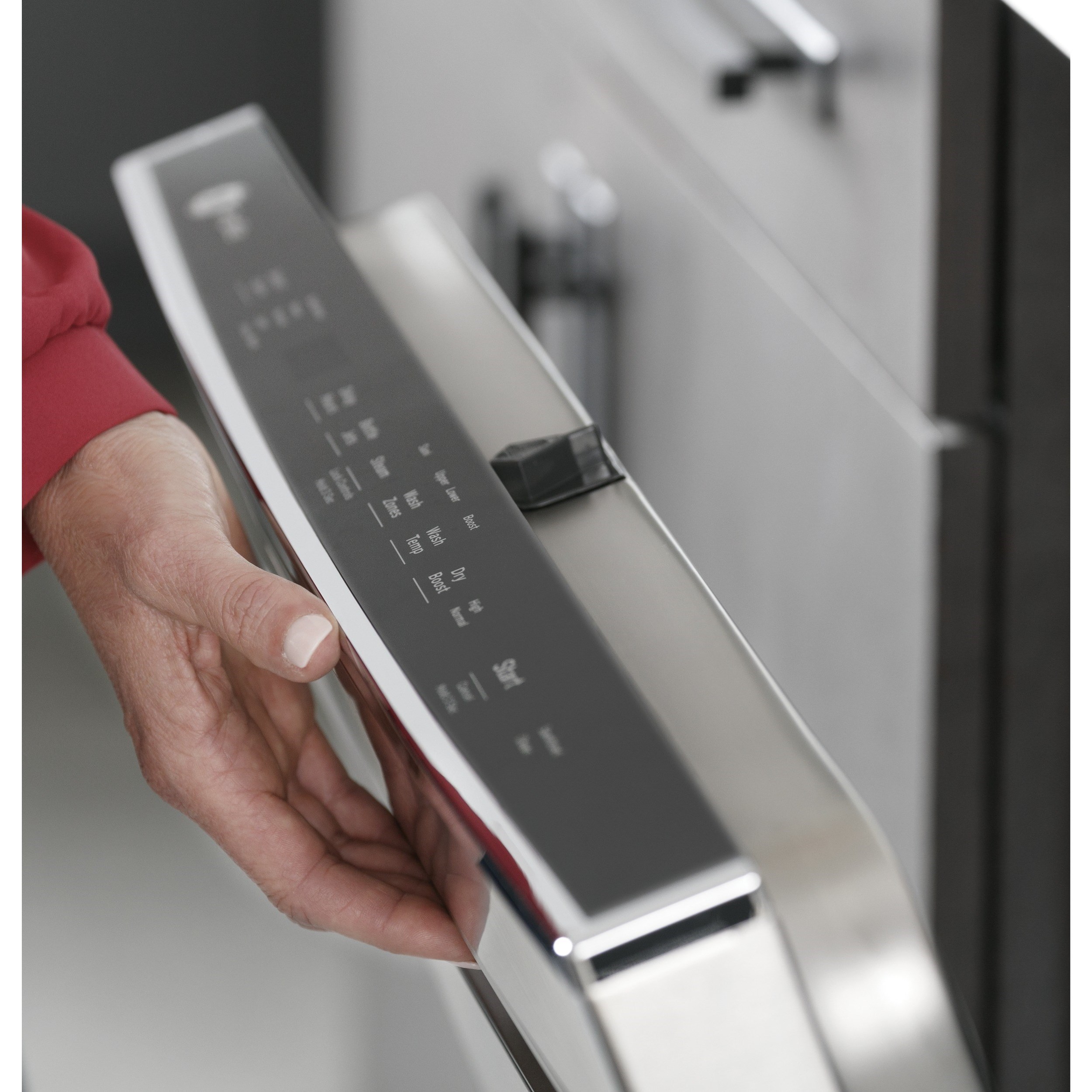 Ge stainless steel dishwasher with hidden controls clearance